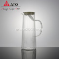 ato borosilicate الزجاجية ماء decanter مع الفولاذ المقاوم للصدأ